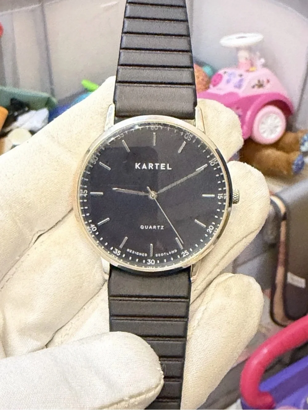 Kartel Hume 40mm Mens Quartz Watch Black Sunray Dial Scottish Design Minimalist